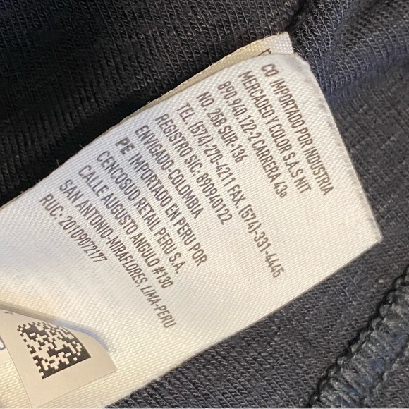 American Eagle striped baby tee, Navy With Pastel Stripes, size XS - Picture 7 of 9